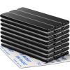 imageDIYMAG 12 Pack Strong Neodymium Bar MagnetsBlack Powerful Rare Earth Magnets Heavy Duty Metal Neodymium Magnet with DoubleSided Adhesive for Fridge Kitchen DIY Craft and Office Science 40x10x5mmBlack
