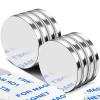 imageDIYMAG 20 Pack Strong Magnets with Double Sided Adhesive 126quot x 012quot Round Permanent Powerful Neodymium Disc Rare Earth Magnet for Fridge Classroom DIY Building Scientific Craft and Office BlackSilver