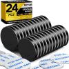 imageDIYMAG 20 Pack Strong Magnets with Double Sided Adhesive 126quot x 012quot Round Permanent Powerful Neodymium Disc Rare Earth Magnet for Fridge Classroom DIY Building Scientific Craft and Office BlackBlack
