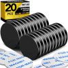 imageDIYMAG 20 Pack Strong Magnets with Double Sided Adhesive 126quot x 012quot Round Permanent Powerful Neodymium Disc Rare Earth Magnet for Fridge Classroom DIY Building Scientific Craft and Office BlackBlack