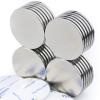 imageDIYMAG 20 Pack Strong Magnets with Double Sided Adhesive 126quot x 012quot Round Permanent Powerful Neodymium Disc Rare Earth Magnet for Fridge Classroom DIY Building Scientific Craft and Office BlackSilver