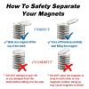 imageDIYMAG 20 Pack Strong Magnets with Double Sided Adhesive 126quot x 012quot Round Permanent Powerful Neodymium Disc Rare Earth Magnet for Fridge Classroom DIY Building Scientific Craft and Office BlackSilver