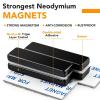 imageDIYMAG 24 Pack Strong Neodymium Bar MagnetsBlack Powerful Rare Earth Magnets Heavy Duty Metal Neodymium Magnet with DoubleSided Adhesive for Fridge Kitchen DIY Craft and Office Science 40x10x5mm