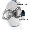 imageDIYMAG 2Pack 270 lbs123 KG Pulling Force Powerful Fishing Magnetswith Countersunk Hole Eyebolt Diameter 188 inch48 mm for Retrieving in River and Magnetic Fishing120mm