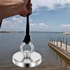 imageDIYMAG 2Pack 270 lbs123 KG Pulling Force Powerful Fishing Magnetswith Countersunk Hole Eyebolt Diameter 188 inch48 mm for Retrieving in River and Magnetic Fishing100mm
