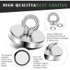 imageDIYMAG 2Pack 270 lbs123 KG Pulling Force Powerful Fishing Magnetswith Countersunk Hole Eyebolt Diameter 188 inch48 mm for Retrieving in River and Magnetic Fishing100mm