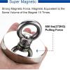 imageDIYMAG 2Pack 270 lbs123 KG Pulling Force Powerful Fishing Magnetswith Countersunk Hole Eyebolt Diameter 188 inch48 mm for Retrieving in River and Magnetic Fishing75 MM