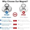 imageDIYMAG 2Pack 270 lbs123 KG Pulling Force Powerful Fishing Magnetswith Countersunk Hole Eyebolt Diameter 188 inch48 mm for Retrieving in River and Magnetic Fishing48mm 2p