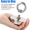 imageDIYMAG 2Pack 270 lbs123 KG Pulling Force Powerful Fishing Magnetswith Countersunk Hole Eyebolt Diameter 188 inch48 mm for Retrieving in River and Magnetic Fishing75mm 2P