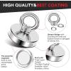 imageDIYMAG 2Pack 270 lbs123 KG Pulling Force Powerful Fishing Magnetswith Countersunk Hole Eyebolt Diameter 188 inch48 mm for Retrieving in River and Magnetic Fishing44mm