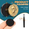 imageDIYMAG 4 Pack Strong Magnets with Double Sided Adhesive 126quot x 012quot Round Permanent Powerful Neodymium Disc Rare Earth Magnet for Fridge Classroom DIY Building Scientific Craft and OfficeBlack