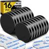 imageDIYMAG 4 Pack Strong Magnets with Double Sided Adhesive 126quot x 012quot Round Permanent Powerful Neodymium Disc Rare Earth Magnet for Fridge Classroom DIY Building Scientific Craft and OfficeBlack