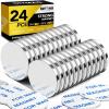 imageDIYMAG 4 Pack Strong Magnets with Double Sided Adhesive 126quot x 012quot Round Permanent Powerful Neodymium Disc Rare Earth Magnet for Fridge Classroom DIY Building Scientific Craft and OfficeSilver