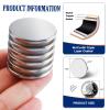 imageDIYMAG 4 Pack Strong Magnets with Double Sided Adhesive 126quot x 012quot Round Permanent Powerful Neodymium Disc Rare Earth Magnet for Fridge Classroom DIY Building Scientific Craft and OfficeSilver