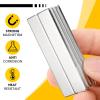 imageDIYMAG 4 Pack Strong Neodymium Bar Magnets Powerful Rare Earth Magnetic Heavy Duty Metal Magnet with DoubleSided Adhesive for Fridge Kitchen DIY Craft and Office Science 40x10x5mmSilver