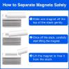 imageDIYMAG 4 Pack Strong Neodymium Bar Magnets Powerful Rare Earth Magnetic Heavy Duty Metal Magnet with DoubleSided Adhesive for Fridge Kitchen DIY Craft and Office Science 40x10x5mmSilver