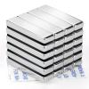 imageDIYMAG 4 Pack Strong Neodymium Bar Magnets Powerful Rare Earth Magnetic Heavy Duty Metal Magnet with DoubleSided Adhesive for Fridge Kitchen DIY Craft and Office Science 40x10x5mmSilver
