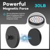 imageDIYMAG 4Pcs Rubber Coated AntiScratch Mounting Magnets Adhesive Power 30LBS Neodymium Magnet Based with M5 Threaded Studs Strong Magnetic Hold The Base for Light Bar Mirror Camera PTZ169 Inch4p Hex Bolt
