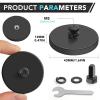 imageDIYMAG 4Pcs Rubber Coated AntiScratch Mounting Magnets Adhesive Power 30LBS Neodymium Magnet Based with M5 Threaded Studs Strong Magnetic Hold The Base for Light Bar Mirror Camera PTZ169 Inch10p Hex Bolt