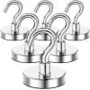 imageDIYMAG 6 Packs Magnetic Hooks150 Lb Heavy Duty Neodymium Magnets for Refrigerator Strong Cruise Ship Essentials Hook for Hanging Magnetics Hanger for Grill150lbs6P