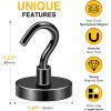 imageDIYMAG 6 Packs Magnetic Hooks150 Lb Heavy Duty Neodymium Magnets for Refrigerator Strong Cruise Ship Essentials Hook for Hanging Magnetics Hanger for Grill150lbs8P