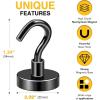 imageDIYMAG 6 Packs Magnetic Hooks150 Lb Heavy Duty Neodymium Magnets for Refrigerator Strong Cruise Ship Essentials Hook for Hanging Magnetics Hanger for Grill80lbs8P