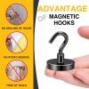 imageDIYMAG 6 Packs Magnetic Hooks150 Lb Heavy Duty Neodymium Magnets for Refrigerator Strong Cruise Ship Essentials Hook for Hanging Magnetics Hanger for Grill150lbs6P