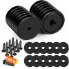 imageDIYMAG 6Pcs 126 inch 110lb Neodymium Round Base Cup MagnetStrong Rare Earth Magnets with Heavy Duty Countersunk Hole and Stainless Screws for Refrigerator Magnets Office Craft BlackBlack