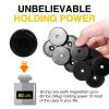 imageDIYMAG 6Pcs 126 inch 110lb Neodymium Round Base Cup MagnetStrong Rare Earth Magnets with Heavy Duty Countersunk Hole and Stainless Screws for Refrigerator Magnets Office Craft BlackBlack