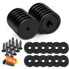 imageDIYMAG 6Pcs 126 inch 110lb Neodymium Round Base Cup MagnetStrong Rare Earth Magnets with Heavy Duty Countersunk Hole and Stainless Screws for Refrigerator Magnets Office Craft BlackBlack
