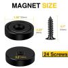 imageDIYMAG 6Pcs 126 inch 110lb Neodymium Round Base Cup MagnetStrong Rare Earth Magnets with Heavy Duty Countersunk Hole and Stainless Screws for Refrigerator Magnets Office Craft BlackBlack