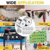 imageDIYMAG 6Pcs 126 inch 110lb Neodymium Round Base Cup MagnetStrong Rare Earth Magnets with Heavy Duty Countersunk Hole and Stainless Screws for Refrigerator Magnets Office Craft BlackSilver