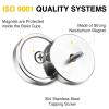 imageDIYMAG 6Pcs 126 inch 110lb Neodymium Round Base Cup MagnetStrong Rare Earth Magnets with Heavy Duty Countersunk Hole and Stainless Screws for Refrigerator Magnets Office Craft BlackSilver