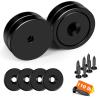 imageDIYMAG 6Pcs 126 inch 110lb Neodymium Round Base Cup MagnetStrong Rare Earth Magnets with Heavy Duty Countersunk Hole and Stainless Screws for Refrigerator Magnets Office Craft BlackBlack