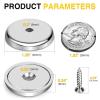 imageDIYMAG 6Pcs Neodymium Round Base Cup Magnet 40LBS Strong Rare Earth Magnets with Heavy Duty Countersunk Hole and Stainless Screws for Refrigerator Magnets Office Craft 079 x 02 inch SilverSilver