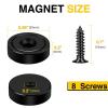 imageDIYMAG 6Pcs Neodymium Round Base Cup Magnet 40LBS Strong Rare Earth Magnets with Heavy Duty Countersunk Hole and Stainless Screws for Refrigerator Magnets Office Craft 079 x 02 inch SilverBlack