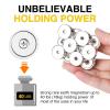 imageDIYMAG 6Pcs Neodymium Round Base Cup Magnet 40LBS Strong Rare Earth Magnets with Heavy Duty Countersunk Hole and Stainless Screws for Refrigerator Magnets Office Craft 079 x 02 inch SilverSilver