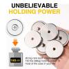 imageDIYMAG 6Pcs Neodymium Round Base Cup Magnet 40LBS Strong Rare Earth Magnets with Heavy Duty Countersunk Hole and Stainless Screws for Refrigerator Magnets Office Craft 079 x 02 inch SilverSilver