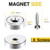 imageDIYMAG 6Pcs Neodymium Round Base Cup Magnet 40LBS Strong Rare Earth Magnets with Heavy Duty Countersunk Hole and Stainless Screws for Refrigerator Magnets Office Craft 079 x 02 inch SilverSilver