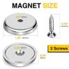imageDIYMAG 6Pcs Neodymium Round Base Cup Magnet 40LBS Strong Rare Earth Magnets with Heavy Duty Countersunk Hole and Stainless Screws for Refrigerator Magnets Office Craft 079 x 02 inch SilverSilver