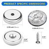 imageDIYMAG 6Pcs Neodymium Round Base Cup MagnetStrong Rare Earth Magnets with Heavy Duty Countersunk Hole and Stainless Screws for Refrigerator Magnets Office Craft 142 inch Blacksilver