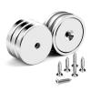 imageDIYMAG 6Pcs Neodymium Round Base Cup MagnetStrong Rare Earth Magnets with Heavy Duty Countersunk Hole and Stainless Screws for Refrigerator Magnets Office Craft 142 inch Blacksilver