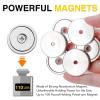 imageDIYMAG 6Pcs Neodymium Round Base Cup MagnetStrong Rare Earth Magnets with Heavy Duty Countersunk Hole and Stainless Screws for Refrigerator Magnets Office Craft 142 inch Blacksilver