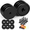 imageDIYMAG 6Pcs Neodymium Round Base Cup MagnetStrong Rare Earth Magnets with Heavy Duty Countersunk Hole and Stainless Screws for Refrigerator Magnets Office Craft 142 inch BlackBlack