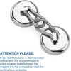 imageDIYMAG Black Magnetic Hooks 150LBS Strong Heavy Duty Neodymium Magnet Hooks with Swivel Carabiner Hook Great for Your Refrigerator and Other Magnetic Surfaces36mm Diameter170LBS4PSilver