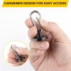 imageDIYMAG Black Magnetic Hooks 150LBS Strong Heavy Duty Neodymium Magnet Hooks with Swivel Carabiner Hook Great for Your Refrigerator and Other Magnetic Surfaces36mm Diameter110LBS15P