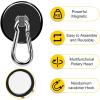 imageDIYMAG Black Magnetic Hooks 150LBS Strong Heavy Duty Neodymium Magnet Hooks with Swivel Carabiner Hook Great for Your Refrigerator and Other Magnetic Surfaces36mm Diameter150lbs4P