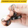 imageDIYMAG Black Magnetic Hooks 150LBS Strong Heavy Duty Neodymium Magnet Hooks with Swivel Carabiner Hook Great for Your Refrigerator and Other Magnetic Surfaces36mm Diameter200lbs4P