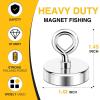 imageDIYMAG Fishing Magnet Kit 800 LBs Strong Double Side Neodymium Fishing Magnets Kit with Case Carring Bag Magnetic Pickup Tool for Yard Nails and Retrieving in RiverSingle Hole