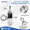 imageDIYMAG Fishing Magnet Kit 800 LBs Strong Double Side Neodymium Fishing Magnets Kit with Case Carring Bag Magnetic Pickup Tool for Yard Nails and Retrieving in RiverDouble Sided With Case